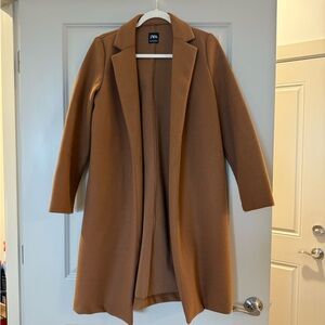 Zara Camel Wool Blend Coat